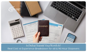 Traveler passing through Dubai Airport while considering the benefits of a Dubai transit visa.