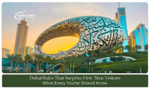 First-time visitors in Dubai learning local rules and customs while exploring the city.