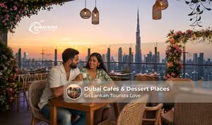 Popular Dubai cafés and dessert spots loved by Sri Lankan tourists for their delicious treats, coffee, and relaxing atmosphere.