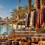 Traditional Dubai gifts and keepsakes displayed for travellers to take home.
