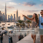 International tourists exploring Dubai attractions and experiences during a weekend trip.
