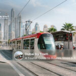 Dubai by Tram showing a convenient way to explore the city.