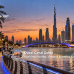 A scenic guide to Dubai Canal and its waterfront attractions.